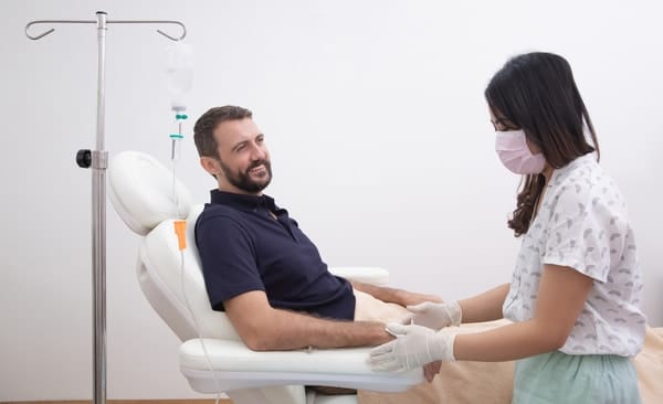 Patient having ketamine infusion