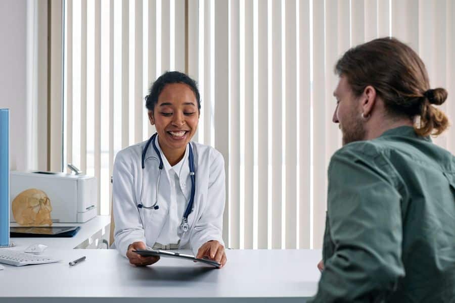 Patient having a consultation with a Physician